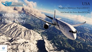 MSFS 2020 Flight Diary  1日1飛  USA  KEAT to KTCM  Microsoft Flight Simulator 2020 [upl. by Aroel]