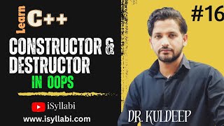 Constructor and Destructor in C Video  16 C amp C for beginners  oops C in Hindi iSyllabi [upl. by Ursala]