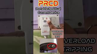 PRCD  PORTABLE RESIDUAL CURRENT DEVICE  OVERLOAD OVER CURRENT PROTECTION trending shorts viral [upl. by Vez421]