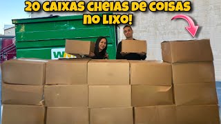 Encontramos 20 caixas cheias de coisas no lixo dos Estados Unidos🇺🇸🇺🇸 [upl. by Einnok]