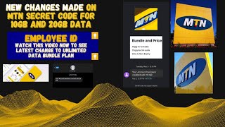 New changes made on MTN code to get 10GB or 20GB data mtn [upl. by Nerta]