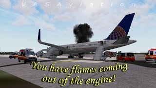 REAL ATC United B757 suffers ENGINE FIRE departing from Newark [upl. by Kinnon446]