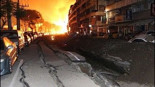 Gas Explosions in Taiwan航拍高雄管道爆炸现场 街道炸开看不到头 [upl. by Grekin]