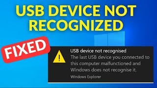 USB Device Not Recognized Troubleshooting amp Fixes for Windows [upl. by Dwinnell231]