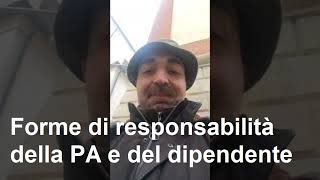 Forme di responsabilità della PA e del dipendente  1432024  chiarelli concorsi [upl. by Eeryk]