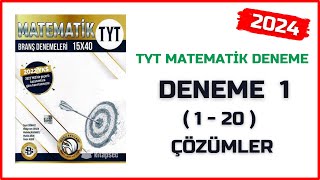 TYT MATEMATİK DENEME 1  1  20   BİLGİ SARMAL TYT MATEMATİK DENEME ÇÖZÜMLERİ  2024 [upl. by Hassin]