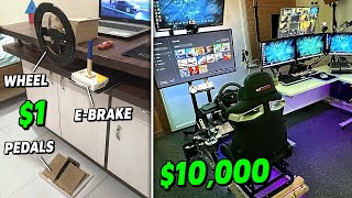 1 vs 10000 Sim Racing Setup [upl. by Kulda528]