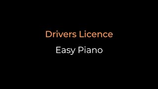 Easy Piano quotDrivers Licencequot  Olivia Rodrigo [upl. by Immot]