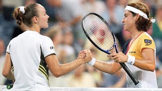 Martina Hingis vs Arantxa SanchezVicario 1999 US Open R4 Highlights [upl. by Icrad]