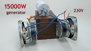 I Make powerful First Electric 230v generator speaker tools with Microwave oven Transformer at Home [upl. by Eimac]