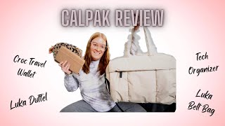 CALPAK Review  Luka Duffel amp Belt Bag  Croc Travel Wallet  Tech Organizer [upl. by Ranitta]