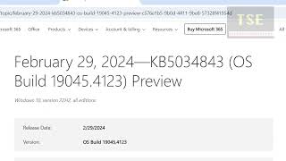 Cumulative Update Preview for Windows 10 Version 22H2 for x64 based Systems KB5034843 [upl. by Yenterb559]