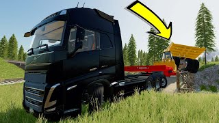 TRANSPORTATION OF OVERSIZED CARGO ON A NARROW ROAD  FARMING SIMULATOR 22 [upl. by Nettirb]