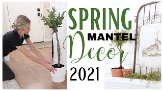 DIY Mantel Decorations  Spring Mantel 2021  DIY Topiary Trees  Vintage Garden Theme [upl. by Schramke303]