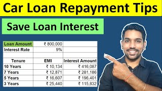 Car Loan Repayment Tips with Calculation  Prepayment Calculator in Excel [upl. by Whiney623]