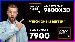 AMD Ryzen 7 9800X3D vs AMD Ryzen 9 7900 Comparison [upl. by Zischke174]