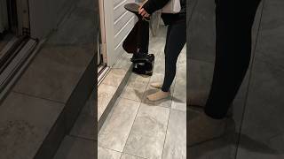 Zipping up my leather over knee brown boots Asmr [upl. by Flanders]