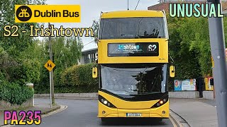 Unusual Dublin Bus Ride 349 AlexanderDennis Enviro 400ER PA235 Route S2 Towards Irishtown [upl. by Renelle725]