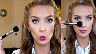 Easy Contouring  Highlighting Tutorial  bronzer blush  LeighAnnSays [upl. by Suelo]