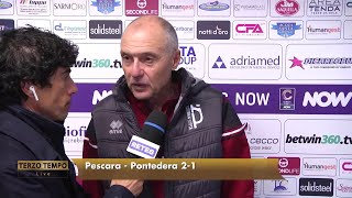 Pescara  Pontedera 21 Menichini quotFoggia deve sapere come funziona in C…quot [upl. by Enitsenrae]