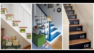 Unique Stair Risers Decoration  Super Easy way how to DIY [upl. by Ainoek]