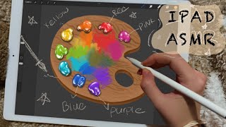 😴 iPad ASMR  Teaching you how to paint  Clicky Whispering  Writing Sounds [upl. by Clie]