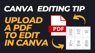 How to Upload a PDF to Canva [upl. by Okajima]