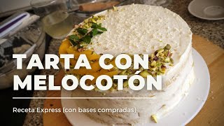 ¿Hacemos una TARTA RÁPIDA con MELOCOTÓN 🍑 DURAZNO 🍰 Receta exprés [upl. by Avlasor357]