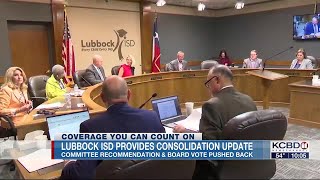 Lubbock ISD provides consolidation update [upl. by Leinoto]