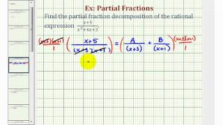 Ex 2 Partial Fraction Decomposition Linear Factors [upl. by Yaron]