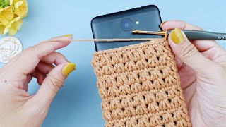 Crochet Phone Case with Easy Stitch  Crochet Gift Ideas  ViVi Berry DIY [upl. by Paris511]