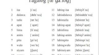 Tagalog Numbers 120 [upl. by Winnie]