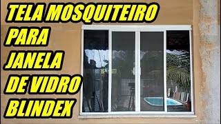 Como fazer Tela mosquiteiro de correr para janela de Vidro Blindex Em detalhes [upl. by Nnylear]