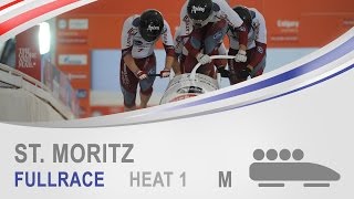 St Moritz  4Man Bobsleigh Heat 1 World Cup Tour 20142015  FIBT Official [upl. by Derwood146]