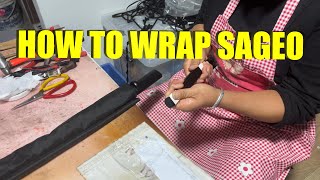 HOW TO TIE SAGEO OF JAPANESE SWORD [upl. by Eineg]