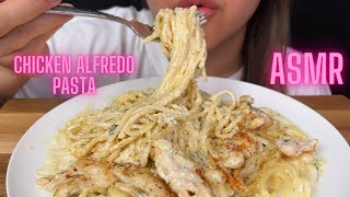 Creamy Chicken Alfredo Pasta ASMR  MUKBANG [upl. by Miriam]