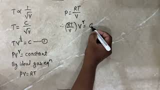 1 A gas expands adiabatically at constant pressure such that its temperature T is inversely prop [upl. by Htebazileyram]