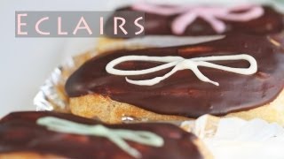 Chocolate Éclairs Recipe 초코 에클레어 만들기  베이비슈 에클레르 에끌레어 [upl. by Junko]