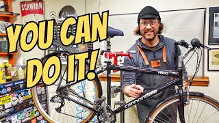 Basic Bicycle Tuneup ANYONE can do at home Cannondale hybrid revival [upl. by Colline]