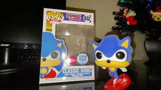 Funko Shop Exclusive Flocked Classic Sonic Pop Running unboxing and showcase [upl. by Brennan]