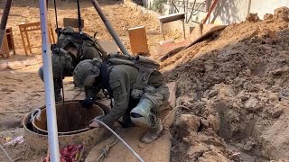 Israel unveils tunnels under Gaza City headquarters of UN agency for Palestinian refugees [upl. by Haleeuqa]