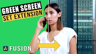 Create a green screen set extension  Davinci Resolve Fusion [upl. by Eiralc810]