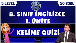 8 SINIF İNGİLİZCE 1 ÜNİTE KELİME QUİZİ [upl. by Darbie]