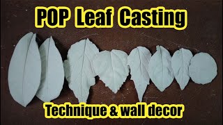 Plaster of Paris Leaf Casting craft ideas ❤❤  Wall Hanging with pop leaf [upl. by Mona911]