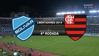 Gol  Bolívar BOL 1 x 0 Flamengo  Libertadores 2014  19032014 [upl. by Lekar]