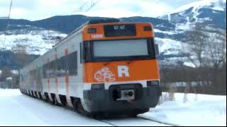 Rodalies R3  circulació Puigcerdà febrer 2018 [upl. by Lyell]