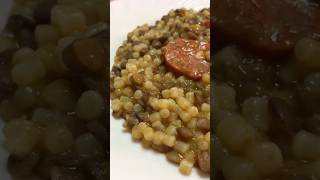 Pasta e lenticchie con aggiunta di salame calabrese ilsaturday shortvideo cibo foodblogger [upl. by Dis]