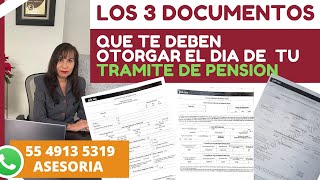 LOS 3 DOCUMENTOS QUE TE DEBEN DE ENTREGAR TRAMITE DE PENSION [upl. by Stanhope730]