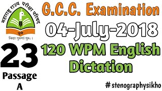 GCC Examination  Shorthand examination  Shorthand Exam  120 WPM English  stenographysikho [upl. by Maitund]