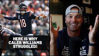 Here Is Why Caleb Williams Struggled  Film Breakdown  Week 1 [upl. by Enailil]